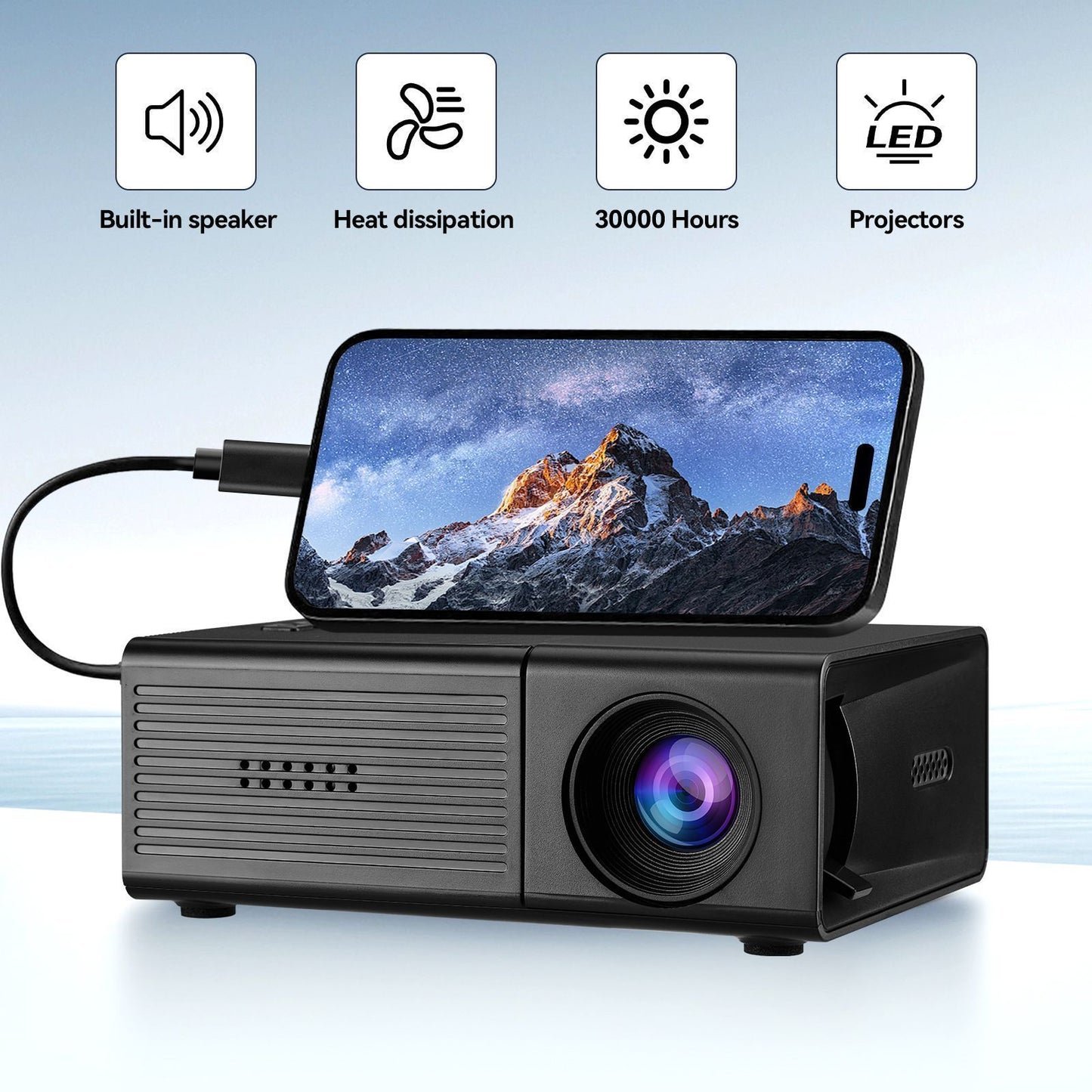 M3S Mini Projector Black AU V1221-XM-MNTYY-02