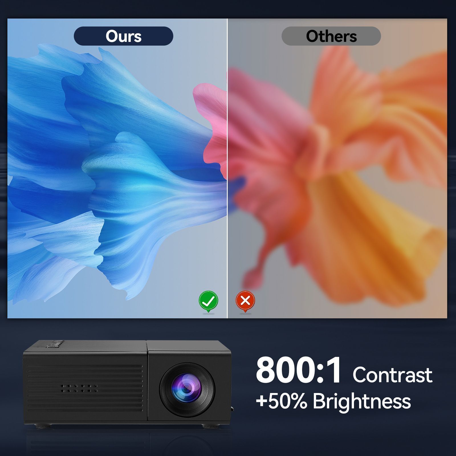 M3S Mini Projector Black AU V1221-XM-MNTYY-02