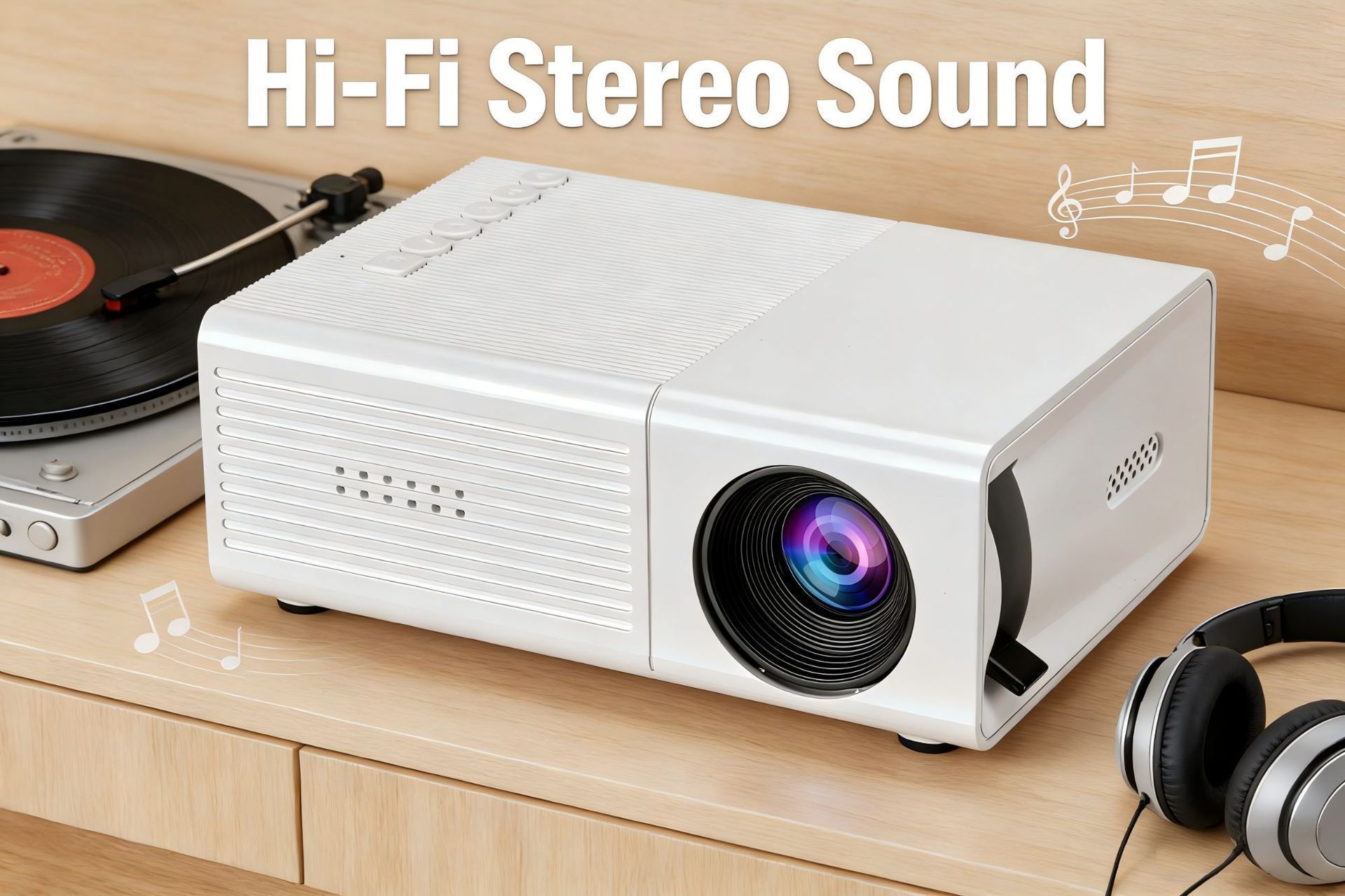 M3S Mini Projector White USB-Powered V1221-XM-MNTYY-03