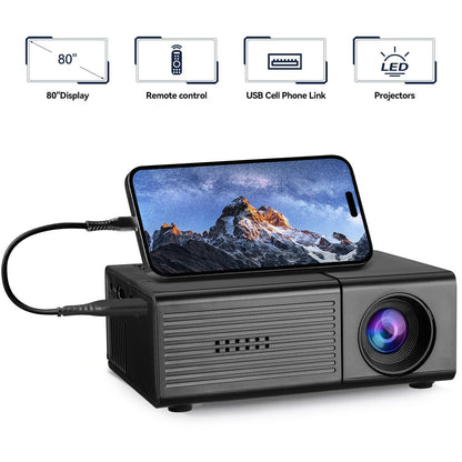 M3S Mini Projector Black USB-Powered V1221-XM-MNTYY-04