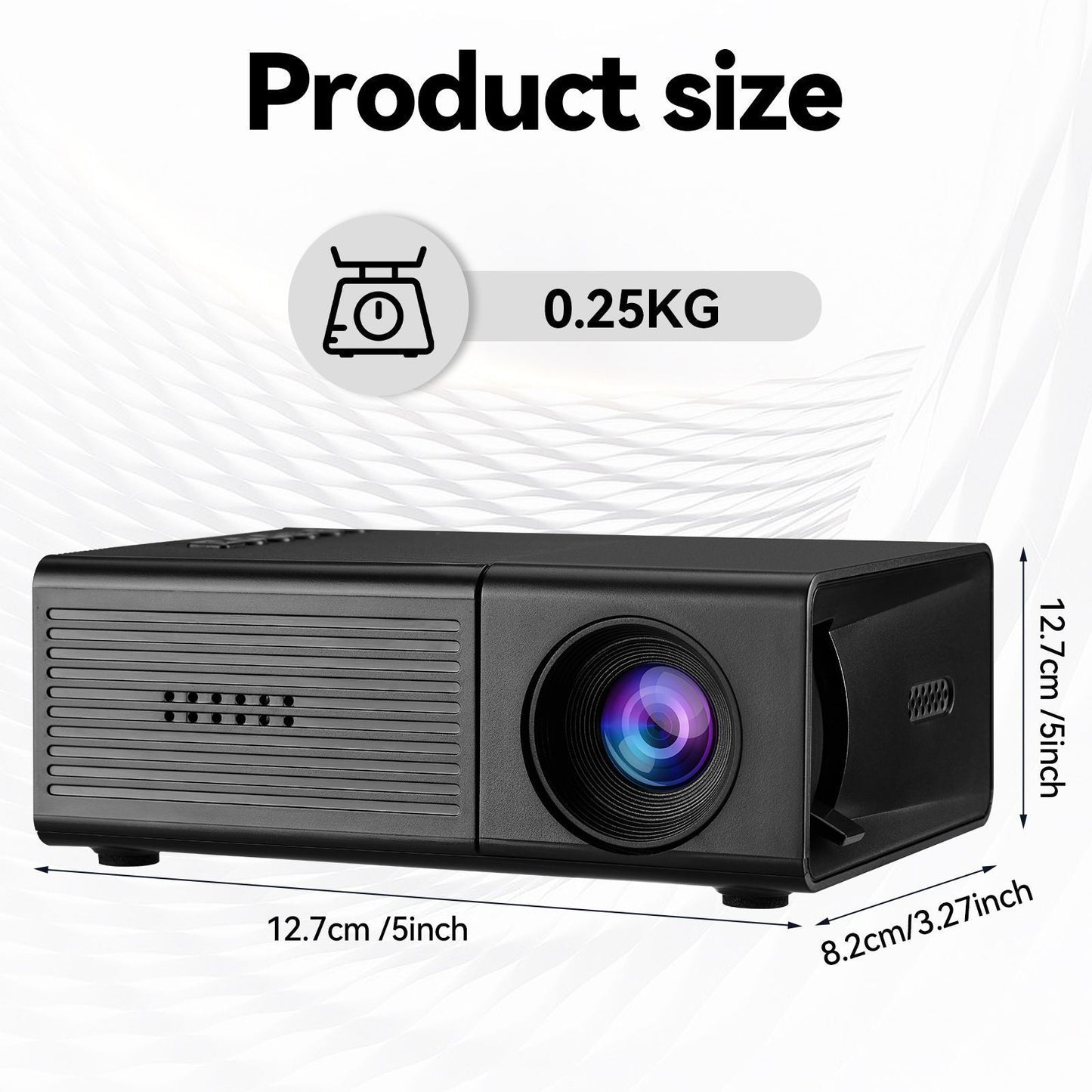 M3S Mini Projector Black USB-Powered V1221-XM-MNTYY-04