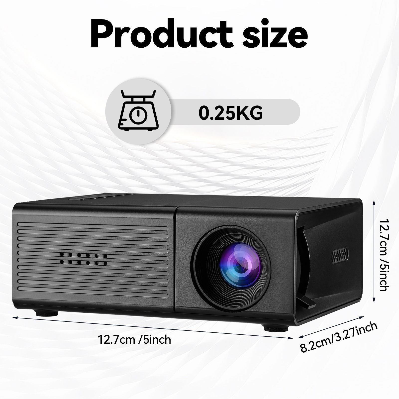 M3S Mini Projector Black USB-Powered V1221-XM-MNTYY-04