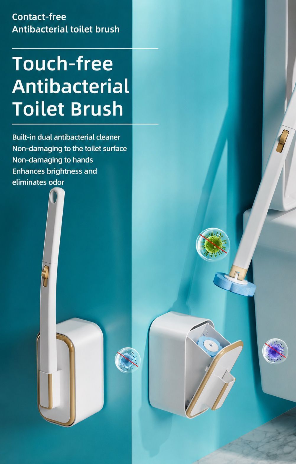 Toilet Brush Set Grey 02 V1221-XM-MTSTZ-005