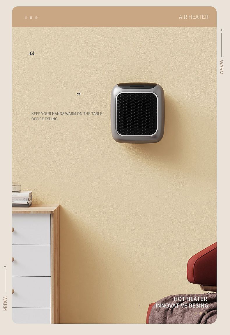 Gray Mini Wall Mount Heater V1221-XM-NFJ-01
