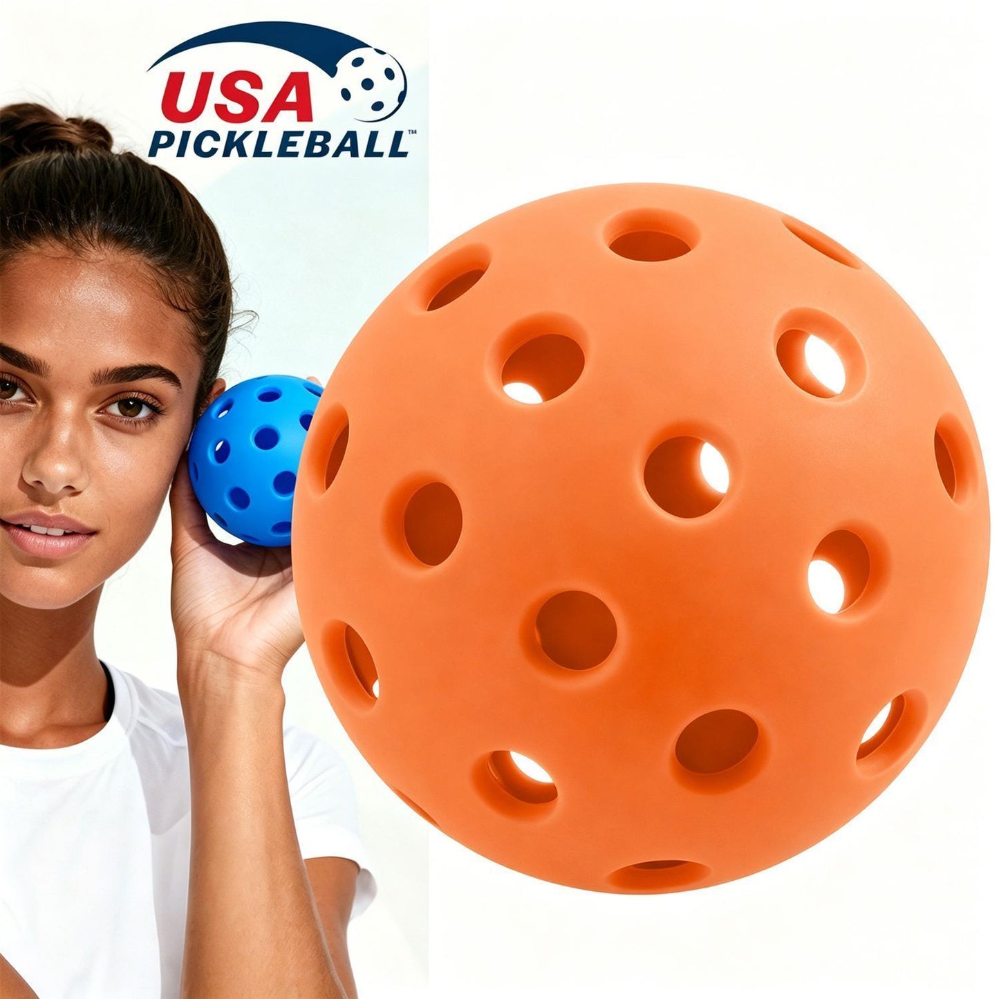 15Pcs 72mm Yellow Pickleballs 26-Holes V1221-XM-PKQ-04