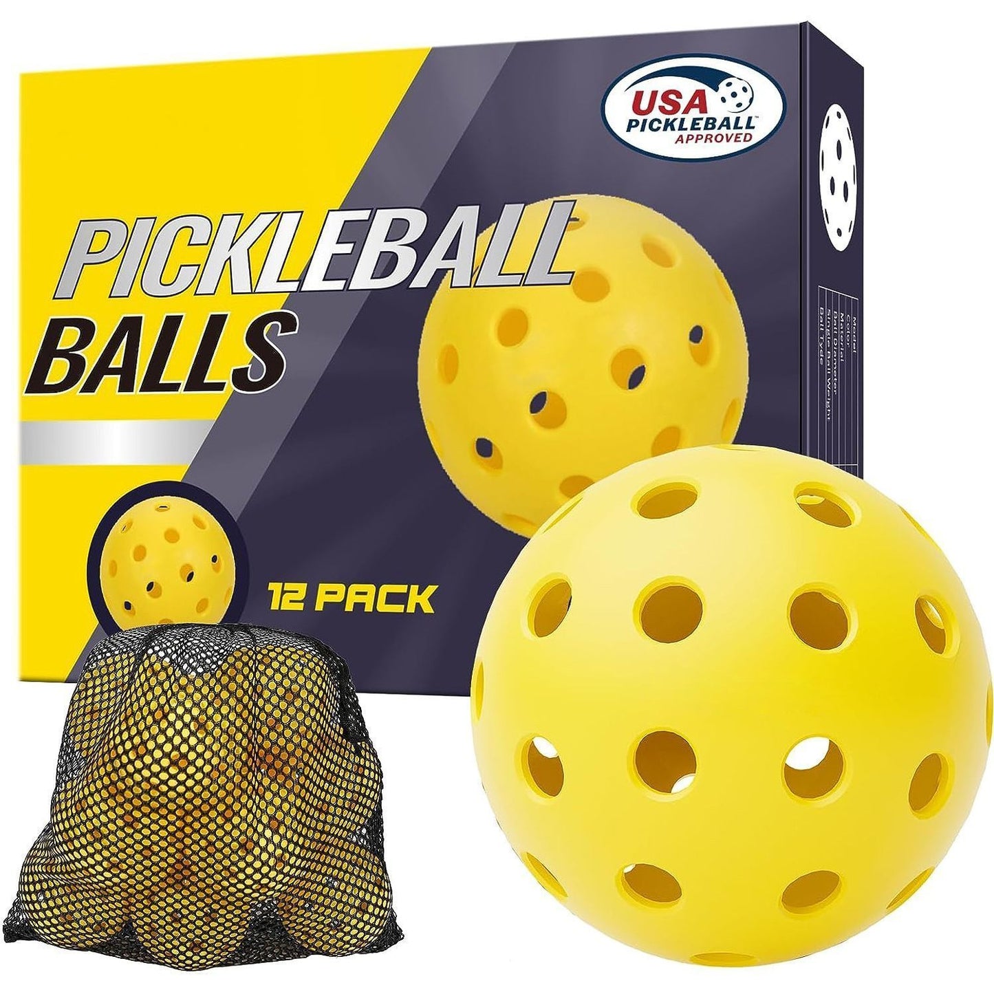 Pickleballs 40-Holes 12Pcs 07 V1221-XM-PKQTZ-07