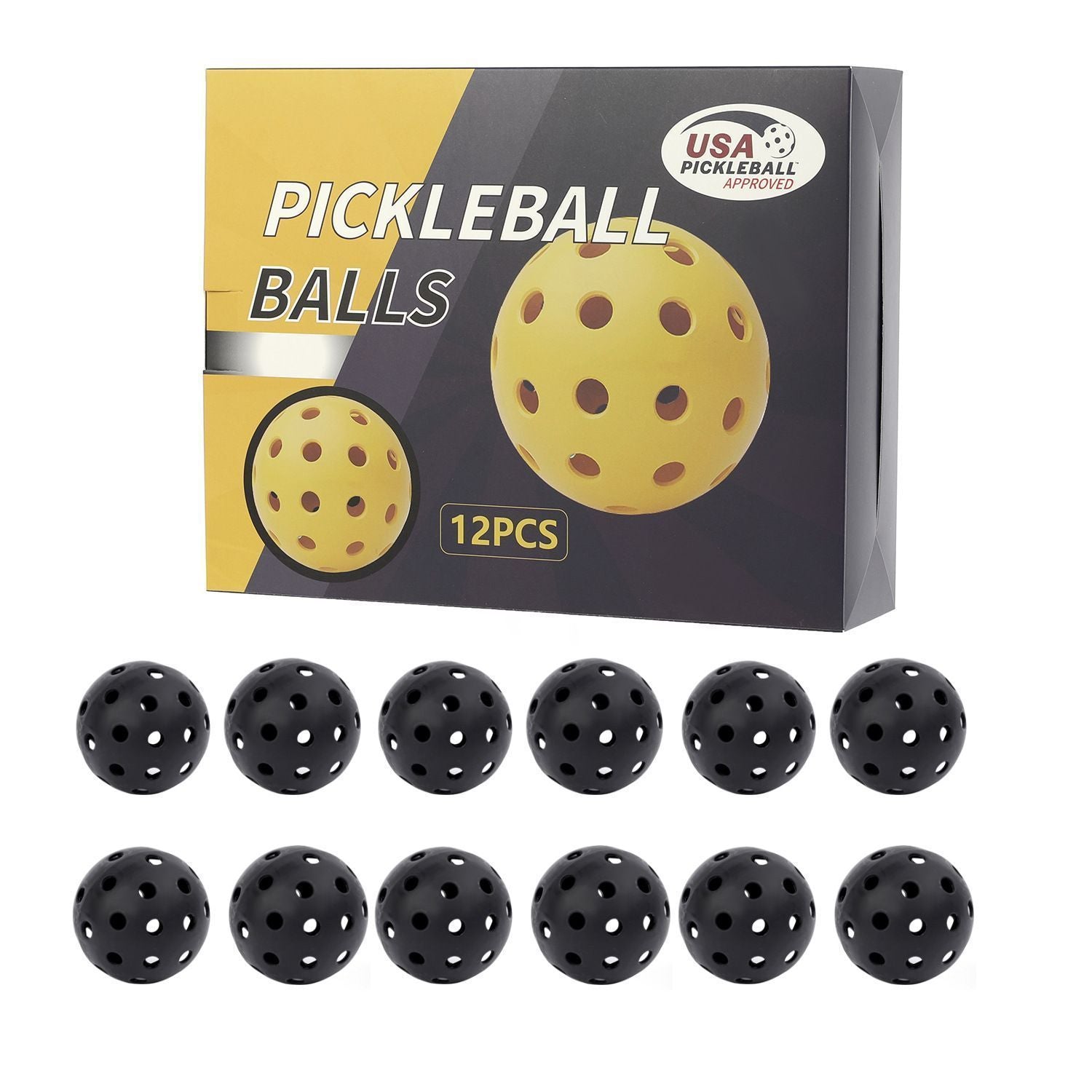 Pickleballs 40-Holes 12Pcs 09 V1221-XM-PKQTZ-09
