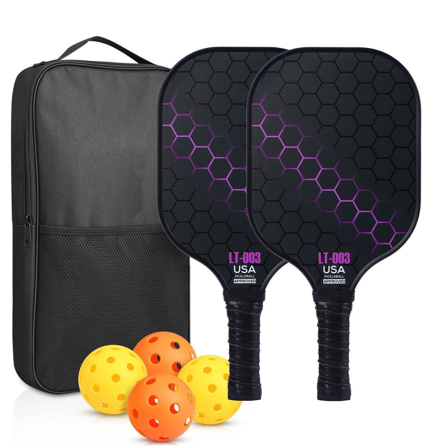Yellow Pickleball Set with Bag 03 V1221-XM-PKQTZ-10