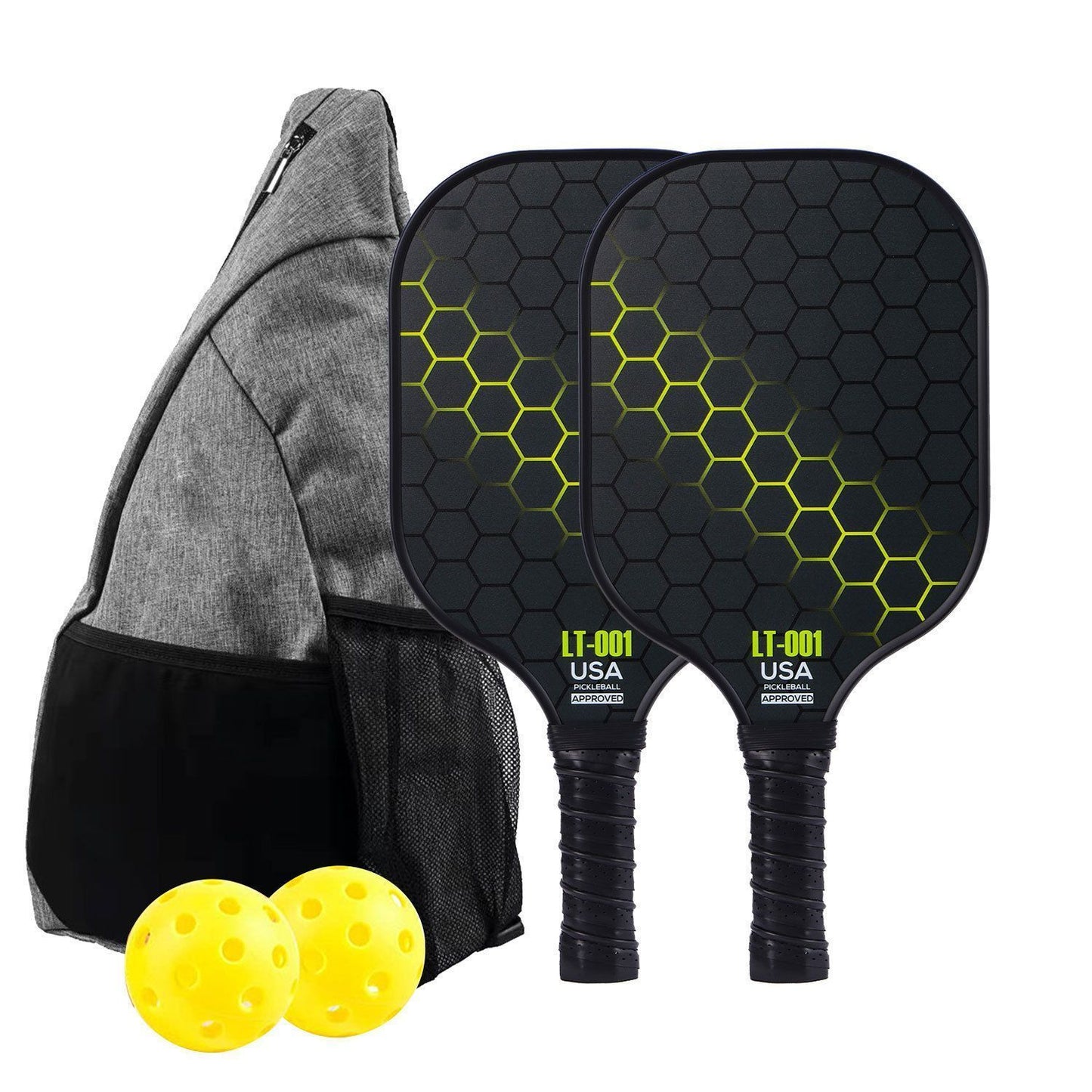Green Pickleball Set with Bag 03 V1221-XM-PKQTZ-11