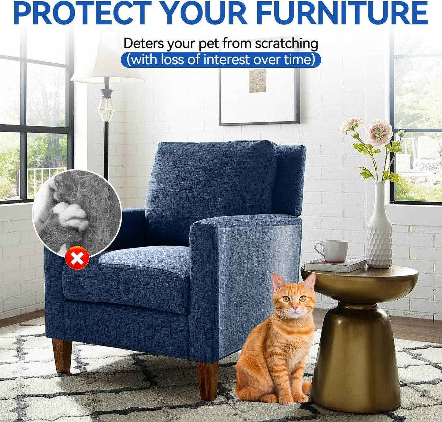 PVC Anti-Scratch Protective Film Self-Adhesive Cut-to-Size Pet Furniture Guard V1221-XM-PVCFHT-003