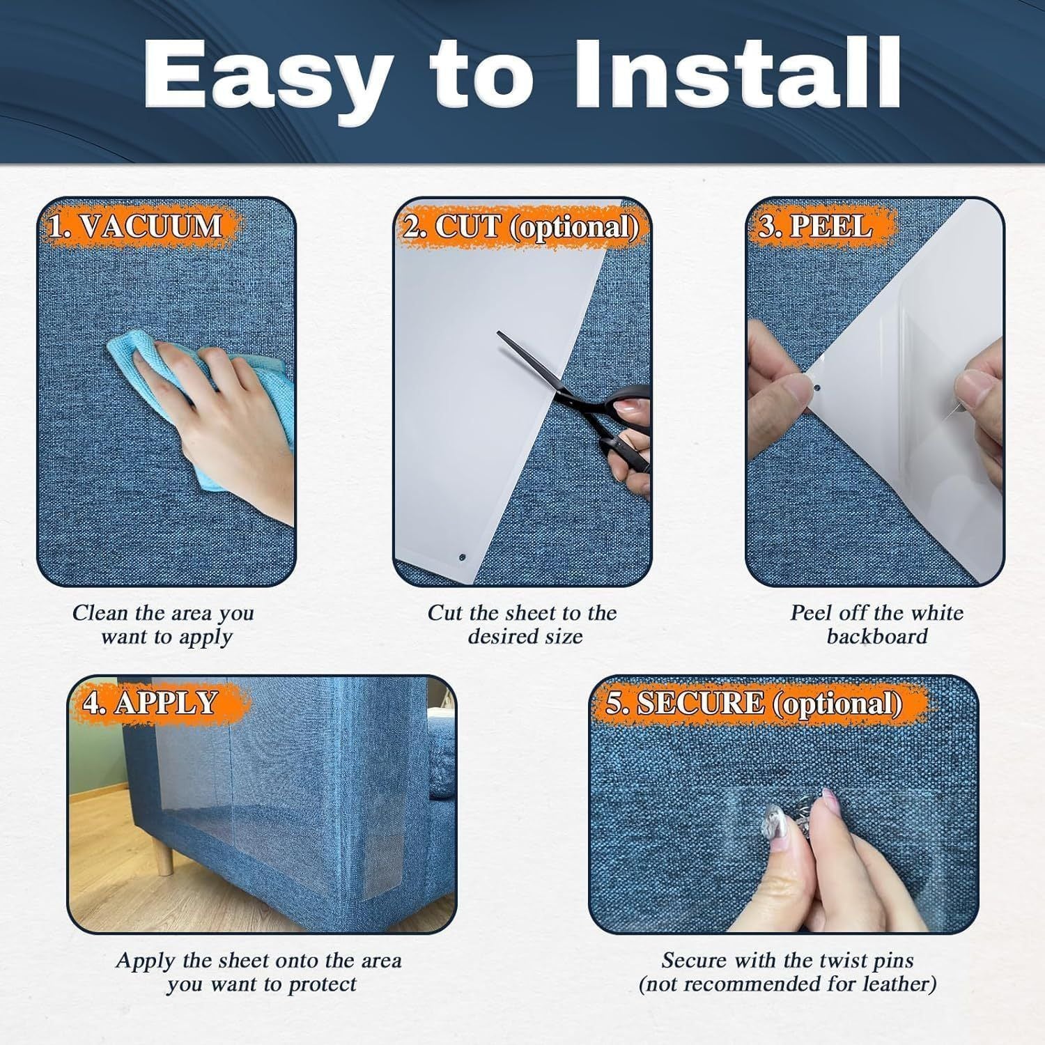 PVC Anti-Scratch Protective Film Self-Adhesive Cut-to-Size Pet Furniture Guard V1221-XM-PVCFHT-003