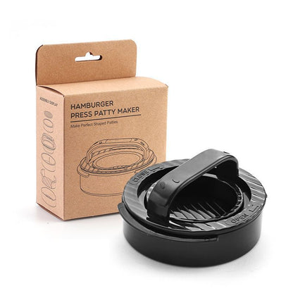 4Pcs Round Hamburger Patty Press Maker Tool Set black V1221-XM-RBYZQ-02