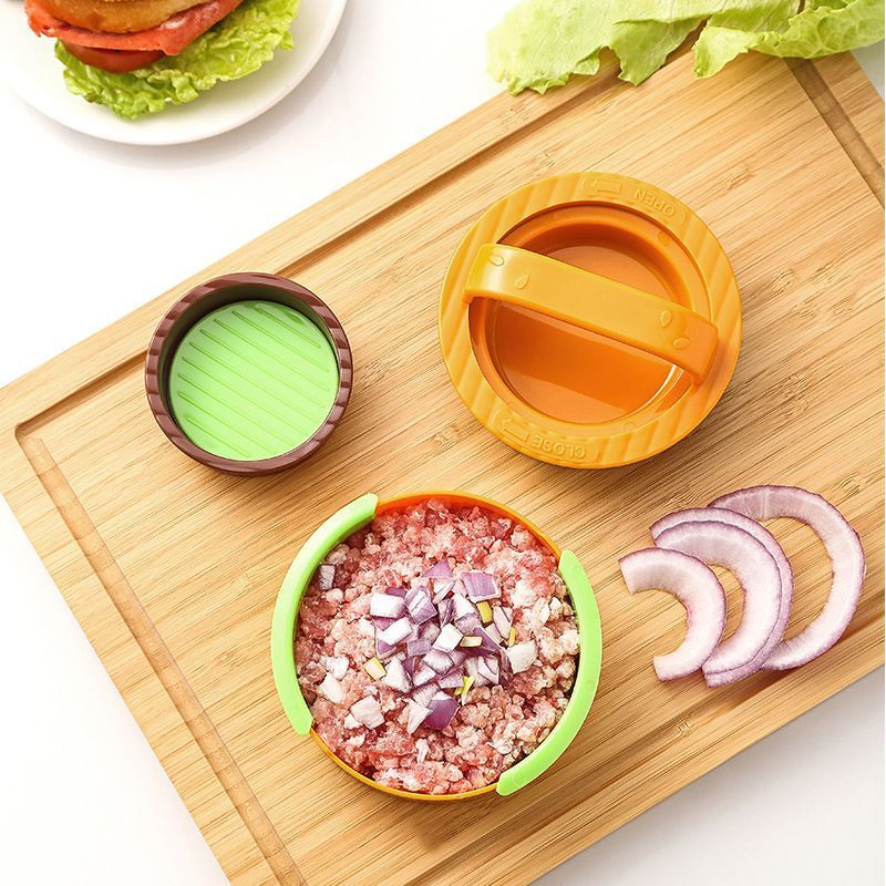 4Pcs Round Hamburger Patty Press Maker Tool Set white V1221-XM-RBYZQ-03