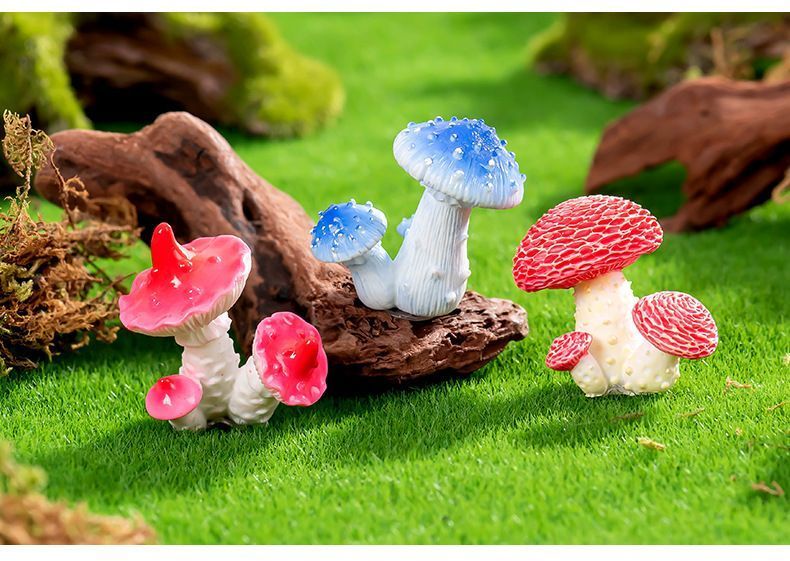 10pcs Artificial Mushroom Ornament-Type 8 V1221-XM-RGMG-02