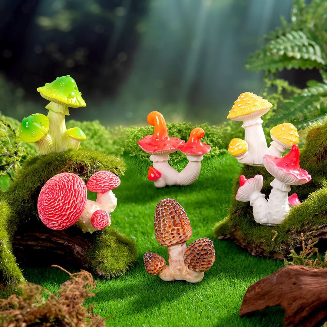 10pcs Artificial Mushroom Ornament-Type 3 V1221-XM-RGMG-04