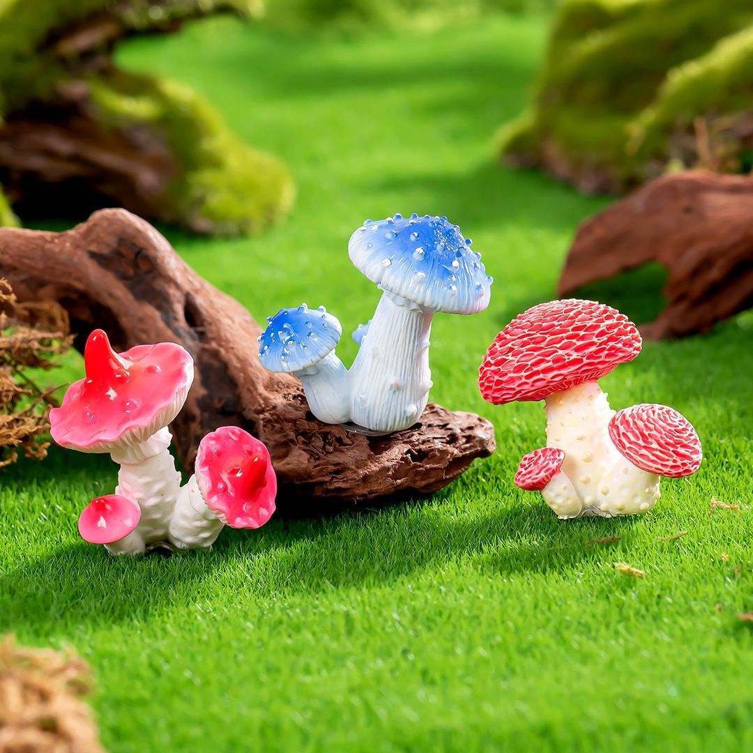 10pcs Artificial Mushroom Ornament-Type 3 V1221-XM-RGMG-04