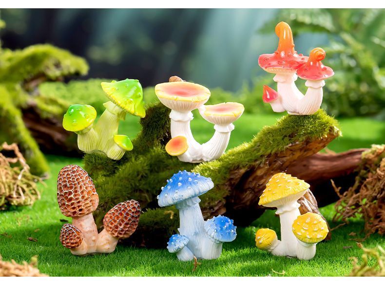 10pcs Artificial Mushroom Ornament-Type 3 V1221-XM-RGMG-04