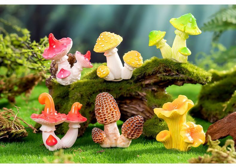 10pcs Artificial Mushroom Ornament-Type 6 V1221-XM-RGMG-06