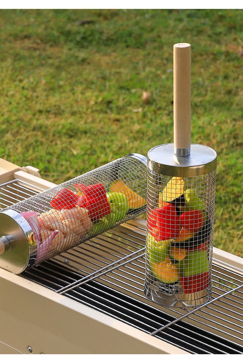 2Pcs Outdoor Portable 360 degrees Rotating BBQ Grill Mesh V1221-XM-SKW-001
