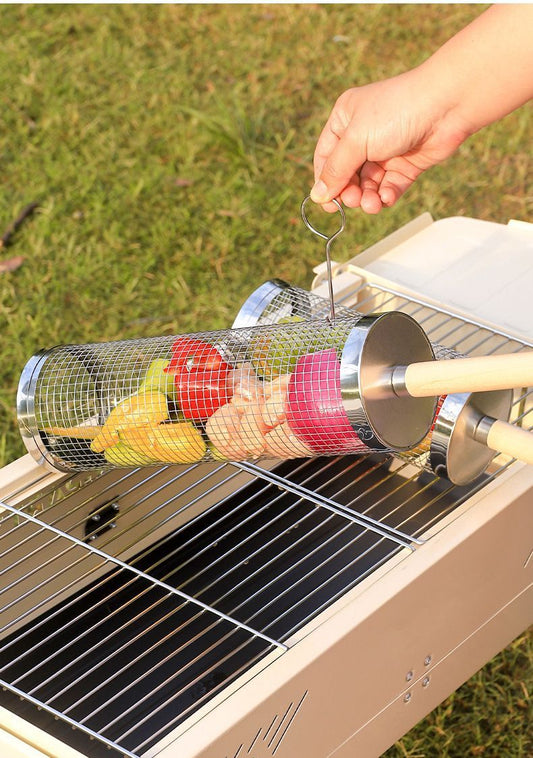 2Pcs Outdoor Portable 360 degrees Rotating BBQ Grill Mesh V1221-XM-SKW-002