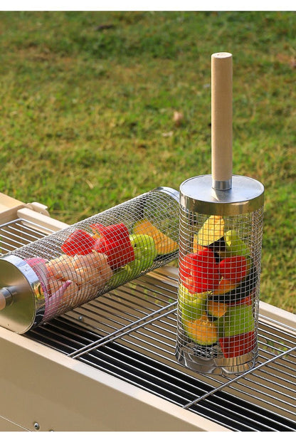 2Pcs Outdoor Portable 360 degrees Rotating BBQ Grill Mesh V1221-XM-SKW-002