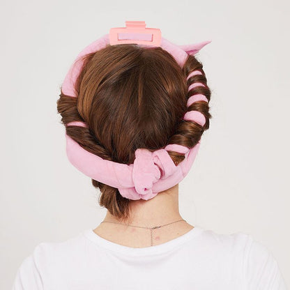 Pink No Heat Sleep Hair Curler 9Pcs Gift Set V1221-XM-SMJFB-02