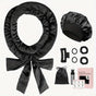 Black Satin No Heat Sleep Hair Curler 9Pcs Gift Set V1221-XM-SMJFB-04