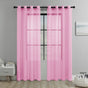 Pink Light Transparent Window Sheers, 2 Pieces, Multiple Sizes Available V1221-XM-TGCS-016