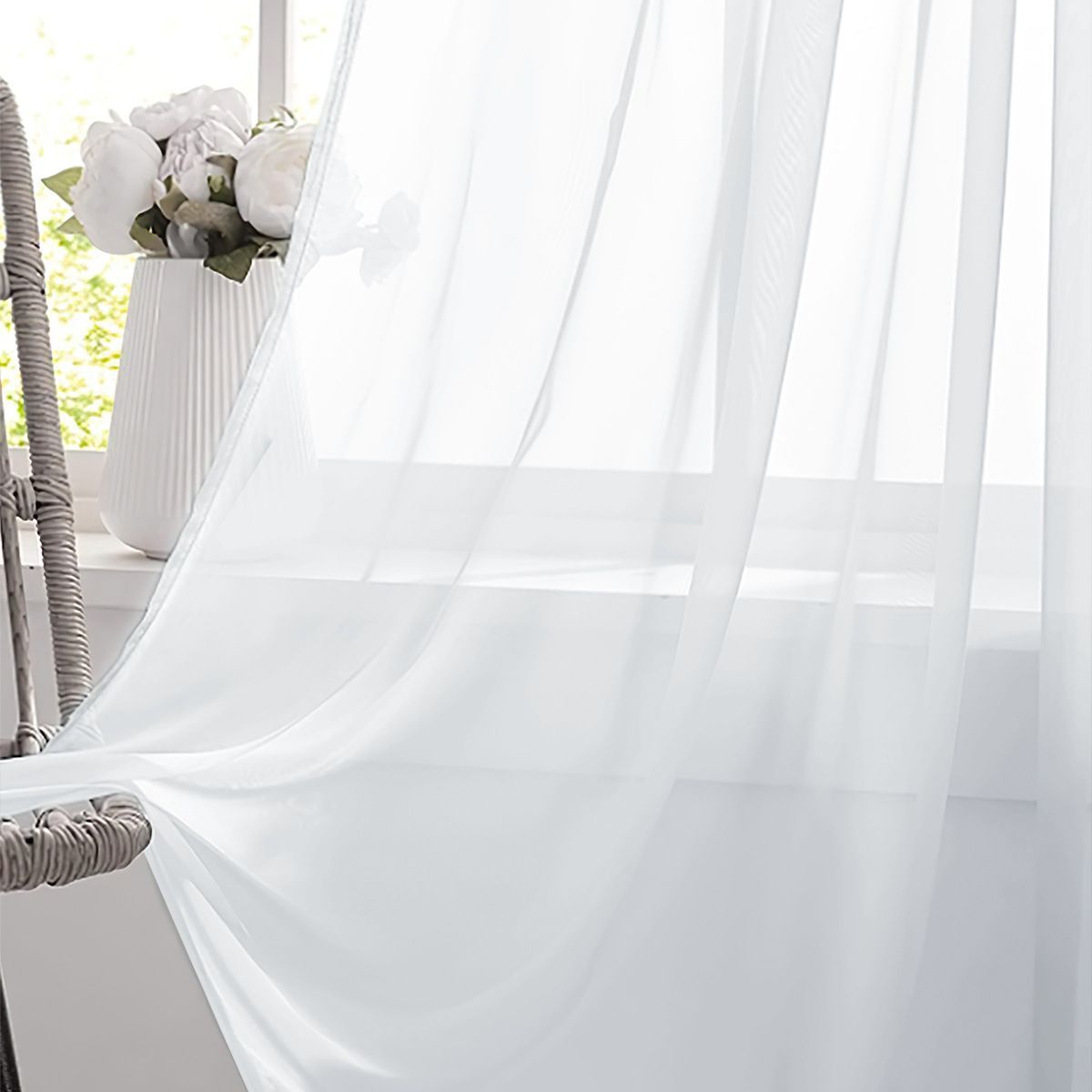 light purple Light Transparent Window Sheers, 2 Pieces, Multiple Sizes Available V1221-XM-TGCS-033