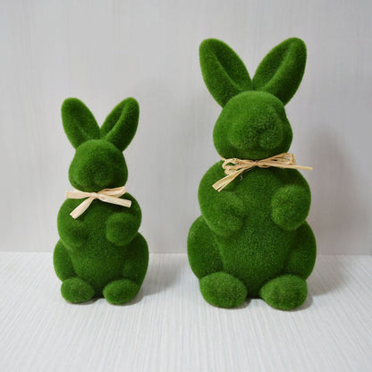 2PS Moss Bunny Decor 7.4cm High V1221-XM-TXTZS-02