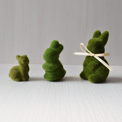 2PS Moss Bunny Decor 7.6cm High V1221-XM-TXTZS-03