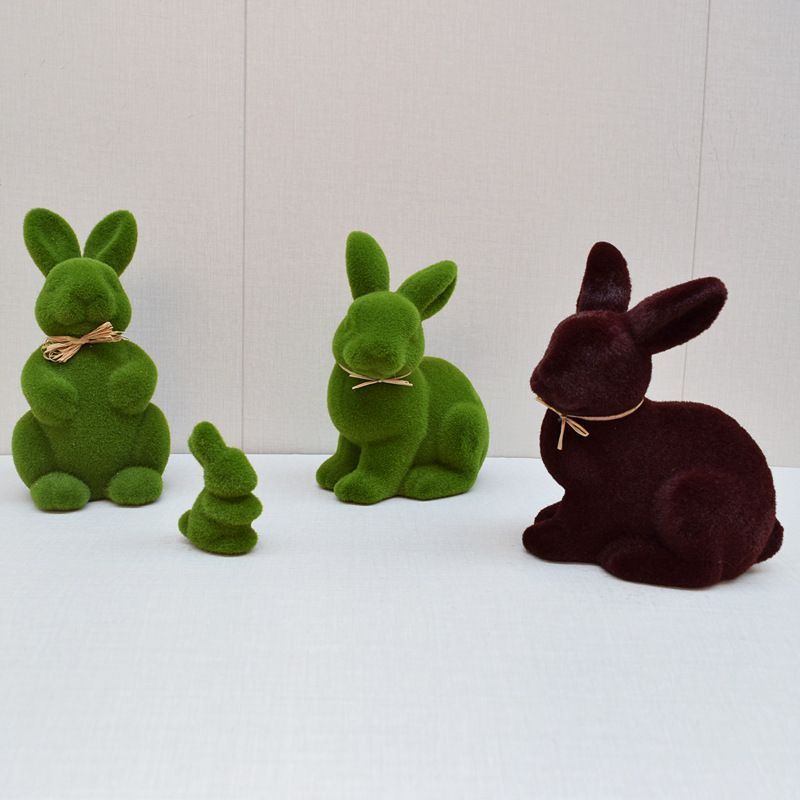 2PS Moss Bunny Decor 9.7cm High V1221-XM-TXTZS-05
