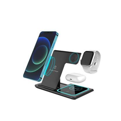 Black 3-in-1 Wireless Charger V1221-XM-WXCDQ-01