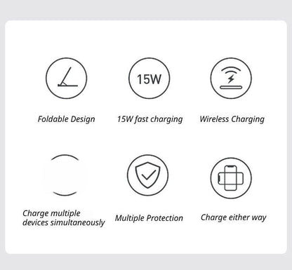 White 3-in-1 Wireless Charger V1221-XM-WXCDQ-02