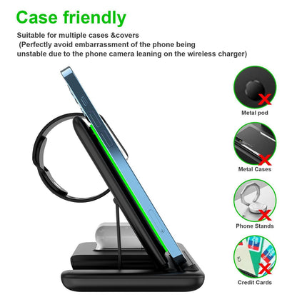 White 3-in-1 Wireless Charger V1221-XM-WXCDQ-02