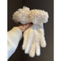Beige Faux Mink Spliced Gloves V1221-XM-WZST-01