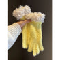 Yellow Faux Mink Spliced Gloves V1221-XM-WZST-07