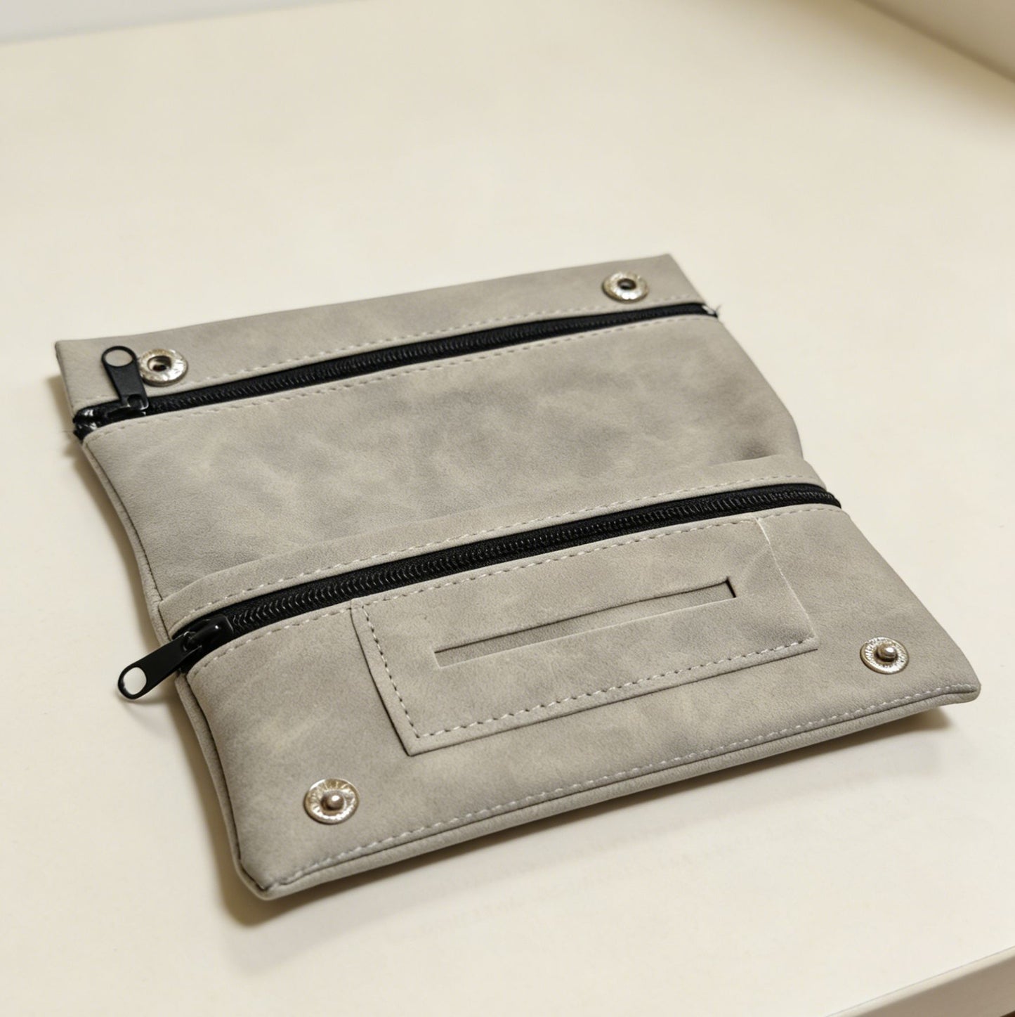 Matte Leather Storage Bag Light Gray V1221-XM-YJSNB-004