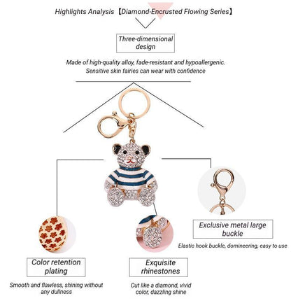 2-Pack Crystal Bear Keychains 01 V1221-XM-YSK-01