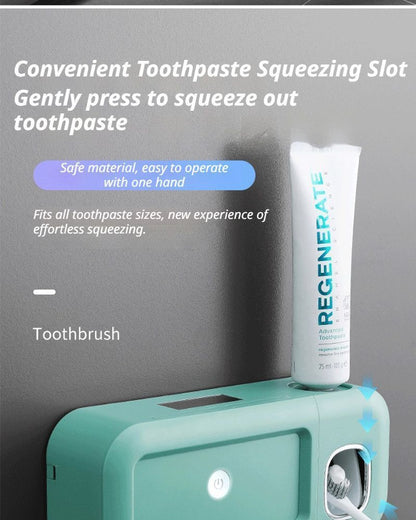 White No-Drill UV Toothbrush Holder V1221-XM-YSXDQ-01