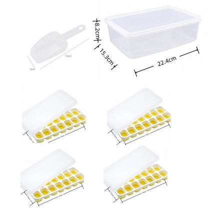 6Pcs 14-Grid Square Silicone Ice Cube Trays, Soft Bottom Ice Molds V1221-XM-ZBMJH-004