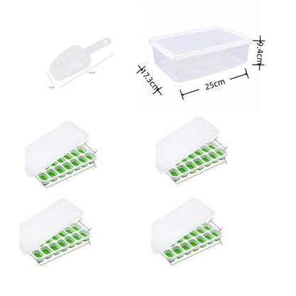 6Pcs 14-Grid Square Silicone Ice Cube Trays, Soft Bottom Ice Molds V1221-XM-ZBMJH-005
