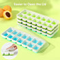 6Pcs 14-Grid Square Silicone Ice Cube Trays, Soft Bottom Ice Molds V1221-XM-ZBMJH-006