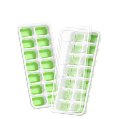6Pcs 14-Grid Square Silicone Ice Cube Trays, Soft Bottom Ice Molds V1221-XM-ZBMJH-007