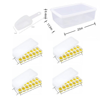 6Pcs 14-Grid Square Silicone Ice Cube Trays, Soft Bottom Ice Molds V1221-XM-ZBMJH-008