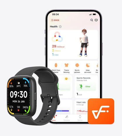 Call Health Smart Watch Black V1221-XM-ZNSB-01