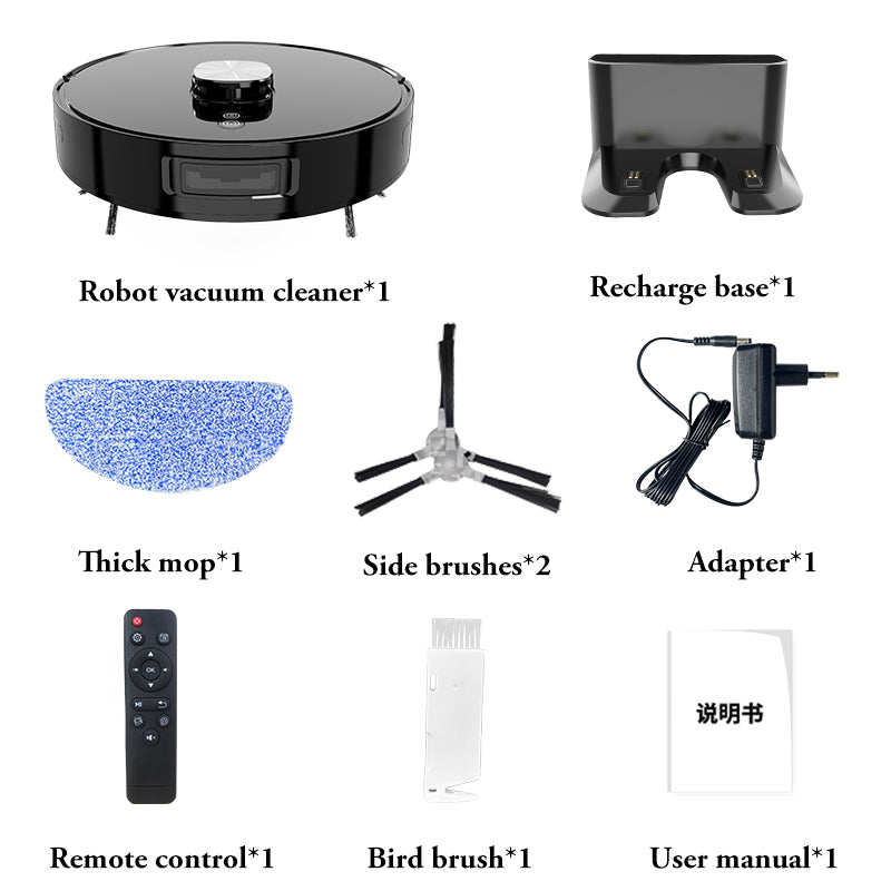 3 IN 1 Robot Vaccum Cleaner with Mop LDS Slam Navigation APP control Voice Control Automatic cleaning
