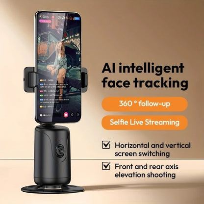 Mobile Cloud Auto-Tracking Smart Magic Stabilizer - AI Facial Recognition Desktop Phone Holder for Live V1232-AIYTZJ001