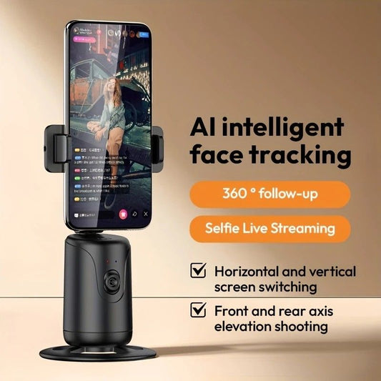 Mobile Cloud Auto-Tracking Smart Magic Stabilizer - AI Facial Recognition Desktop Phone Holder for Live V1232-AIYTZJ001