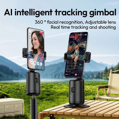 Mobile Cloud Auto-Tracking Smart Magic Stabilizer - AI Facial Recognition Desktop Phone Holder for Live V1232-AIYTZJ001